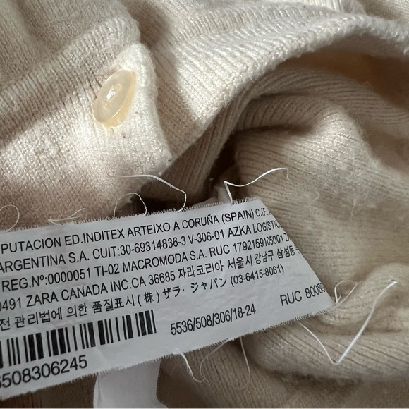 Zara Baby Girl Toddler Knit Cardigan with Peter Pan Collar - Picture 5 of 6